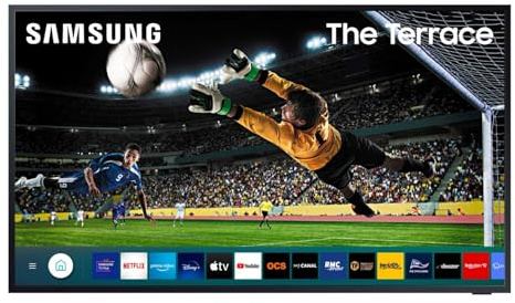 Samsung TV The Terrace 75 Neo QLED 2025 TQ75LST7TG, Écran Full LED Local Dimming Gold, Téléviseur sans Reflets, Utilisation en Extérieur, Smart TV, Quantum HDR, Indice de Durabilité IP55