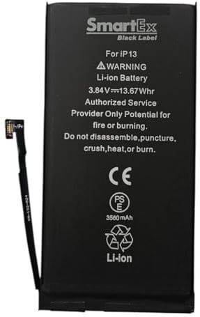 Smartex® Black Label Batteria Autodiagnosticabile Compatibile con iPhone 13 No Pop Up - Alta capacità 3560mAh