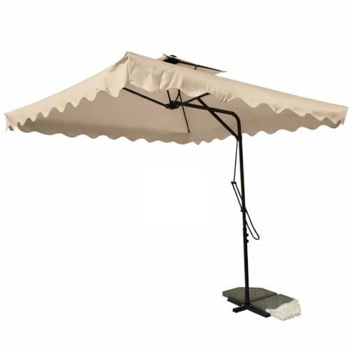 Ombrellone da Giardino Decentrato 2,5x2,5 m – Palo in Metallo con Chiusura a Leva, Base a Croce e Sistema Air Vent – Ideale per Piscina, Terrazzo e Arredo Esterno