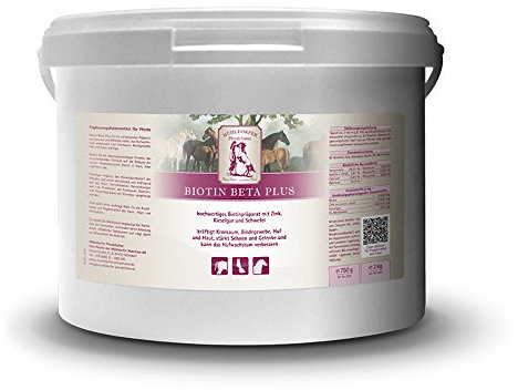 Mühldorfer Biotin Beta Plus, 3 kg, unterstützt Huf und Haut, kräftigt den Kronsaum, verbessert das Hufwachstum, Ergänzungsfutter für Pferde und Ponys