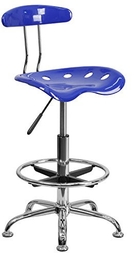 Flash Furniture Zeichenstuhl, Metall, Nautikblau, 50,8 x 43,8 x 104,1 cm