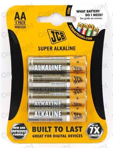 AA Battery JCB Super Alkaline Card of 4