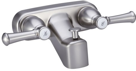 Dura Faucet DF-SA110L-SN RV Tub & Shower Faucet Valve Diverter with Hot/Cold Handles (Brushed Satin Nickel)
