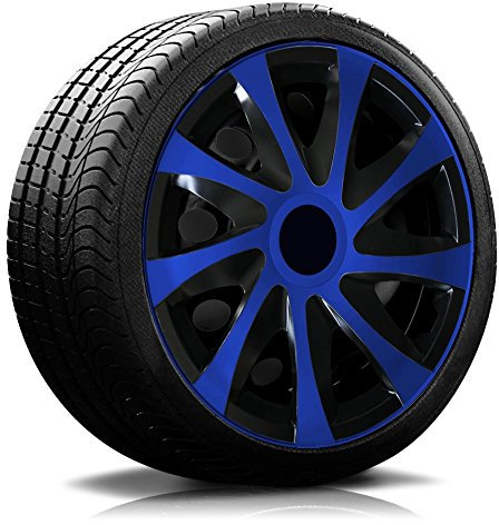 15 Zoll RKK04 Multi-Color Line (Schwarz-Blau) Radkappen/Radzierblenden 4 Stück