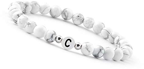 Bracelet avec lettres en or I 18K plaqué or véritable I pendentif avec gravure des initiales I lettre
