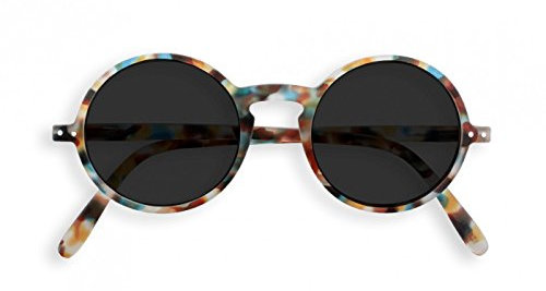IZIPIZI Unisex Shape #G Sonnenbrille, Blue Tortoise Soft Grey Lenses, one Size