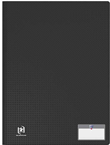 OXFORD Protège-Documents Memphis A4 20 vues / 10 pochettes Couverture Polypro Noir