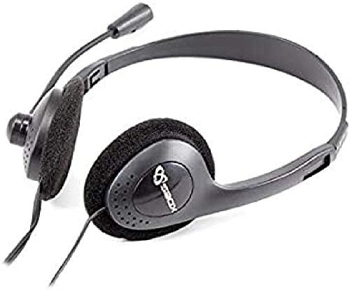 SBOX HS-201 Cuffie da gaming con cavo per pc e microfono, jack 3,5 mm, 105 db; nero.