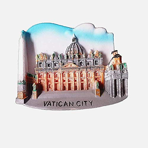 3D-Kühlschrankmagnet, Vatikanstadt, Rom, Italien, Souvenir, Geschenk, Heim- und Küchen-Dekoration, magnetischer Aufkleber, Vatikanstadt, Italien, Kühlschrank-Magnet-Kollektion