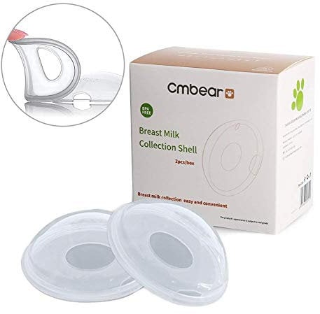 Angzhili 2 Pcs Reusable Breast Milk Collection Shells Breast Shells Nursing Cup Soft Milk Saver Flexible Anti-Overfill Breast Pad for Breastfeeding, Collect & Save Breastmilk