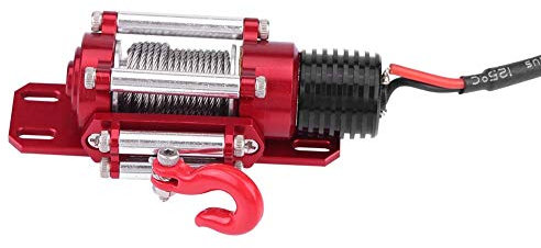 Drfeify RC Car Winch, 1/10 RC Modellfahrzeug Crawler Autozubehör Metallwinde mit Fernbedienung Playing Accessories Musical Instrument Accessories