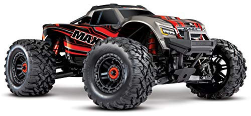 Traxxas Maxx TSM SR Rot Brushless RC Modellauto Elektro Monstertruck Allradantrieb (4WD) RTR 2,4GHz, 89076-4