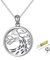 Flyow Oxidation Tree of Life Cremation Jewelry Urn Necklaces for Ashes 925 Sterling Silver Memorial Keepsake Pendant for Women Girls