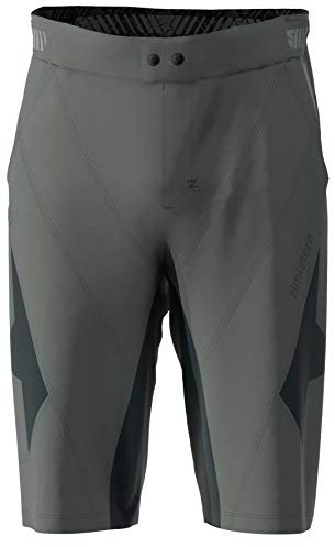 Zimtstern Herren Tauruz Evo Short MTB, Gun Metal/Pirate Black, S