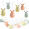 Logbuch-Verlag 12 Osteranhänger Hasen Osterhasen 5cm Geschenk Anhänger Ostern Deko Osterdeko Pastellfarben zum Aufhängen