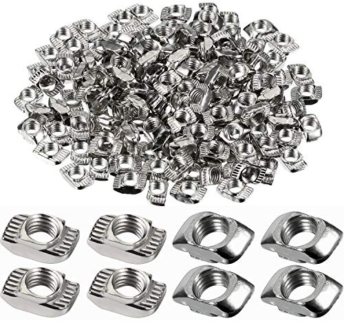 Hotop 150 Pieces 2020 Series T Nuts M5 T-Slot Nut Hammer Head Fastener