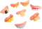 Oshhni 8Pcs Faux Dentier Dents Vampire Zombie Dent Accessoire Amusant et Farfelu pour