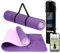 LA MENTE ES MARAVILLOSA - Gymnastikmatte, Rutschfest Yogamatte inkl. Tragegurt + Tasche + Übungs-E-Book, Gepolstert, Hautfreundliches TPE für Fitness/Pilates/Workout 183x61 cm (Blumen, Lila/Rosa)