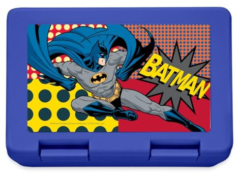 Spreadshirt Batman Comic Book Pose Brotdose Lunchbox, One size, Royalblau