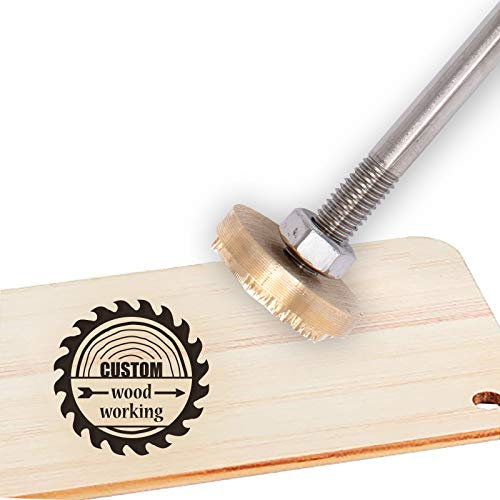 OLYCRAFT Custom Wood Branding Eisen 3CM Leder Branding Eisenstempel Custom Logo BBQ Heat Stamp Mit Messingkopf Und Holzgriff Für Die Holzbearbeitung, Backen - Stumpf & Ausrüstung # 2