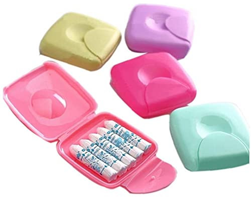 TOSSPER 1 Stück Tragbare Tampons Box Frauen Sanitärserviettenkoffer Reisen Tampons Speicherhalter Zufällige Farbe