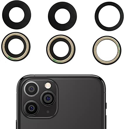 MEEFIX - Cover posteriore per fotocamera posteriore in vetro, colla adesiva preinstallata per iPhone 11, 11 Pro e 11 Pro Max