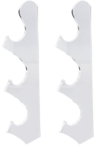 1 Paar Schwertständer, an der Wand montierter 3-lagiger Schwerthalter, Acryl-Schwerthaken für Katana Wakizashi, Waffenständer, Samurai-Schwert-Aufhänger, unterstützt alle Schwerter(Transparent 1 Paar)