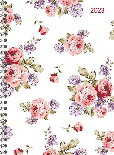 Ladytimer Ringbuch Roses 2023 - Taschen-Kalender A5 (15x21 cm) - Schüler-Kalender - Weekly - Ringbindung - 128 Seiten - Alpha Edition