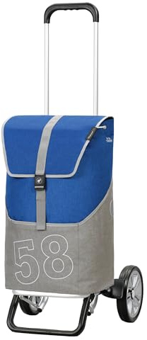 ANDERSEN Einkaufstrolley - Alu Star Shopper Filip blau 46 L Handwagen,Rucksack,Thermo, Aluminium, höhenverstellbar, Räder abnehmbar