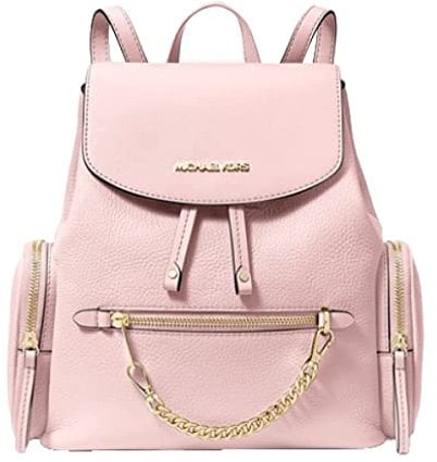 Michael Kors Jet Set Medium Powder Blush Pink Leather Women Backpack 35T1GTTB6L