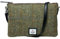 Terrapin Trading Echt Harris Tweed Schottland Clutch Tasche - Grün Fischgrätenmuster