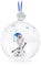 Swarovski Frozen Olaf Weihnachtskugel, Kleine Kugel mit Olaf Figur, Metallanhänger und Strahlenden Swarovski Kristallen