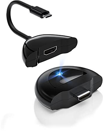 AIMIBO 2 in 1 Wireless USB C/HDMI Transmitter, 4K/5G, 165ft/50M Streaming Mit VGA Dual Screen für HDTV, Setup Box, SkyQ, Projektor, Monitor