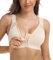 DotVol Comfort Front Closure Full Coverage Back Support Non Padded Wirefree Everyday Bra for Women(Beige,32B)