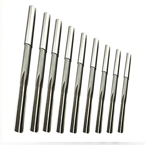 FOCMKEAS 8 PCS Chucking Reamer Set Metric Lathe Machine Reamer, 6 Straight Flute Milling Cutter High Speed Steel H7 Tolerance (3mm 4mm 5mm 6mm 7mm 8mm 9mm 10mm)