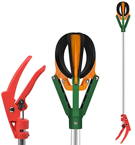 Fruit Picker with Retractable Pole, Three Claws and Plastic Handles