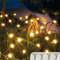 NEOVSUNY 4 Stück Solarlampen für Außen Garten Glühwürmchen solar Lichter 10LED Außen Beleuchtung Glühwürmchen Licht LED, IP65 Wasserdicht Gartenkunst-Feenbeleuchtung für Fußweg Yard Patio Decor