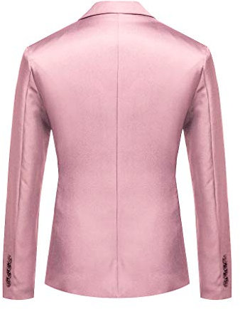 BOTCAM Veste d'été légère pour homme - Veste business - Pantalon moderne - Loisirs - Veste de costume - Costume traditionnel pour mariage, fête, fête, Rose, M
