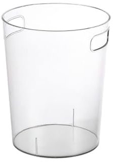 Agatige Papelera Escritorio, Bote de Basura Transparente, Transparente Papelera pequeña y Redonda, Papelera De Plástico para Encimera, Contenedor De Basura Redondo con Asas para Baño, Dormitorio