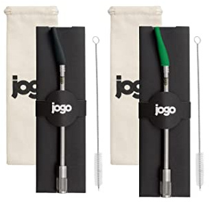 JoGo - Portable Coffee and Tea Brewing Straw - Reusable Coffee Maker Made of Stainless Steel with Single Serve Strainer - Filter Function for Hot and Cold Brew - Ideal for Coffee and Loose Leaf Teas