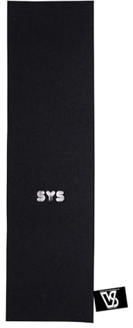 SYS Skateboard Griptape Black 9 x 33 + Vamos Skate Co Sticker - SYS Grip aus Synthetischen Fasern ist schonender zu Schuhen (14,54€/m)