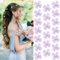 Nayyana® 20 mini fermagli per capelli con fiori viola e strass, graziose forcine per capelli decorative, fermagli per capelli da sposa per ragazze