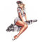 Efya Plaque Déco Vintage Pin Up sur Bougie 45 cm