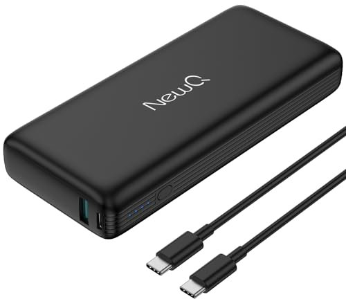 NEWQ 65W Power Bank, 20000mAh Laptop Power Bank, PD 3.0 Fast Charging External Battery Pack for Steam Deck, Switch, ROG Ally, Legion Go, MacBook, Dell, Lenovo, Asus