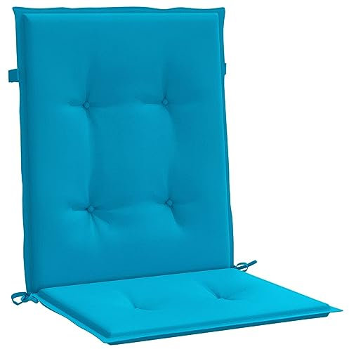 Gecheer 6 STK. Gartenstuhlauflagen, Niedriglehner Auflagen, Stuhlauflage, Stuhlkissen, Sitzauflagen, Sitzkissen, Blau 100x50x3 cm