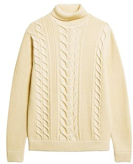 Superdry Herren The Merchant Store – Rollkragenpullover mit Zopfmuster