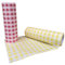Eurotel Lot de 2 - Rouleau de 30 Serviettes en Pulpe de Bois. Ecologique. Aspect Tissu. Ultra Résistant. Vichy Rouge et Jaune - 60 Serviettes 23x23cm