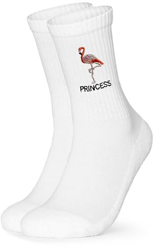 Occulto Damen & Herren Tier Motiv Tennis Socken 1er Pack (Modell: Jamie) Flamingo 35-38