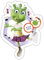 Spreadshirt Die Olchis Film Olchi Mädchen Sticker, max. 10 x 10 cm, 10 x 10 cm, Weiß glänzend