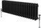 Radiateur Traditionnel à Triple Colonne 300 x 1012 mm, Chauffage Moderne Horizontal en Acier au Carbone Noir Mat, Cuisine Salon Salle de Bain [Brosse, Attaches Murales & Supports INCLUS]